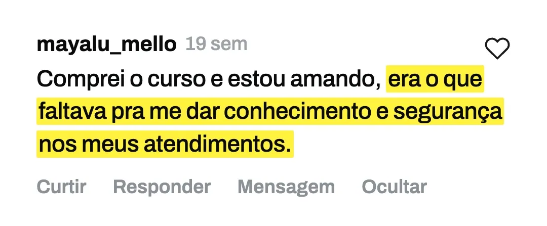 Depoimento de aluna