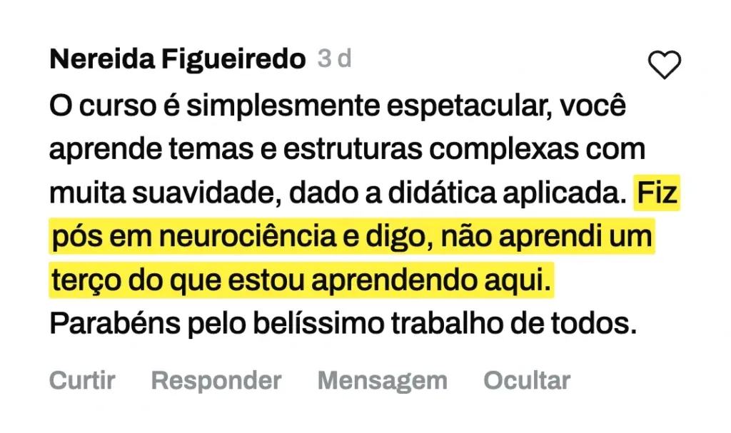 Depoimento de aluna