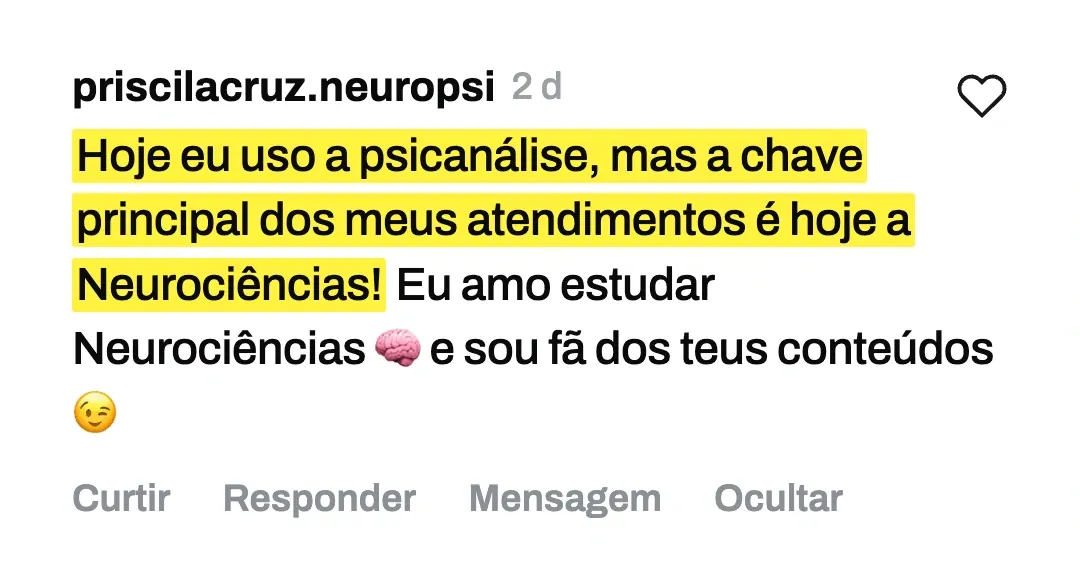 Depoimento de aluna